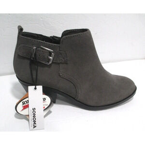 NEW Sonoma Giana Ankle Boots Womens 7.5M Gray Leather
